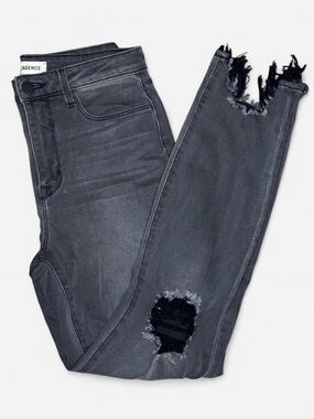 L'agence High Line High Rise Skinny Jeans In Vintage Grey Destruct, Size 27 EUC